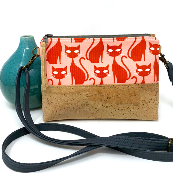 Organic & Cork Mini Crossbody - Mod Tabby