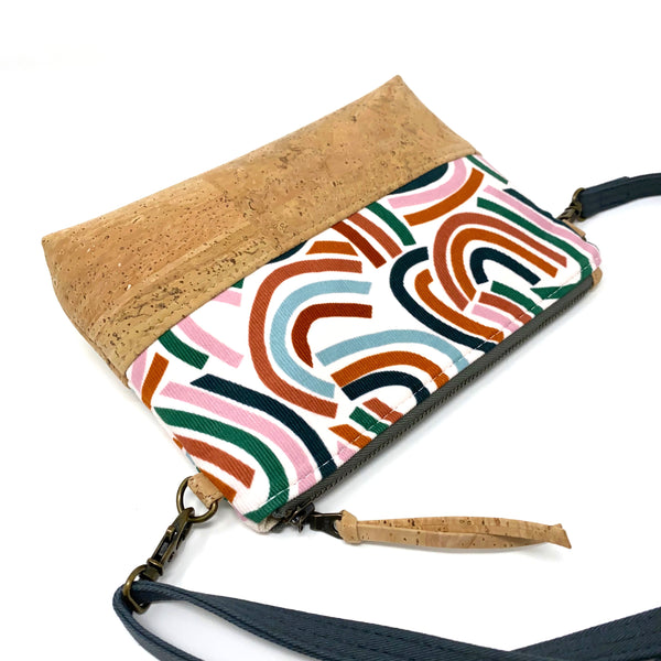Organic & Cork Mini Crossbody - Corduroy Sky Show