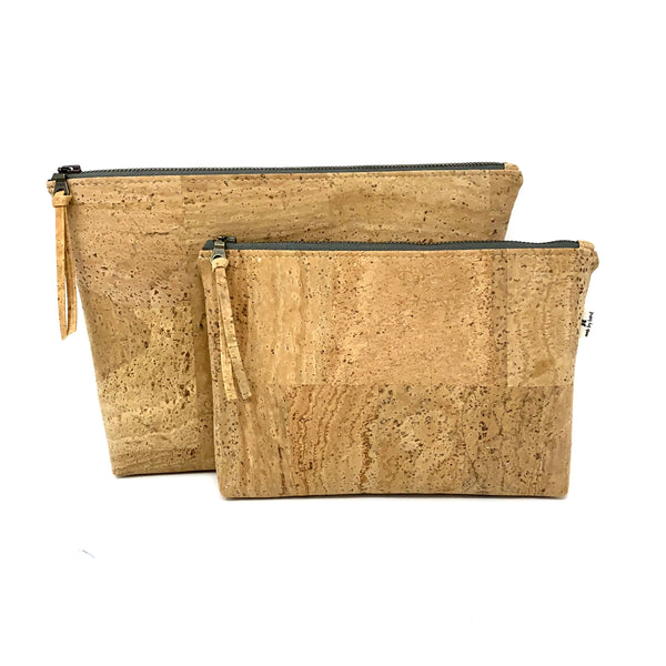 Slim Zip Pouch Sustainable Cork - 3 Sizes