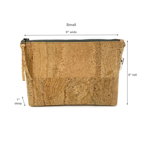 Slim Zip Pouch Sustainable Cork - 3 Sizes