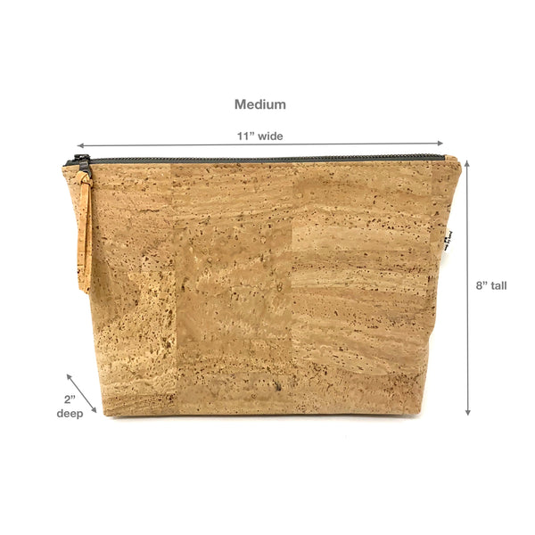 Slim Zip Pouch Sustainable Cork - 3 Sizes