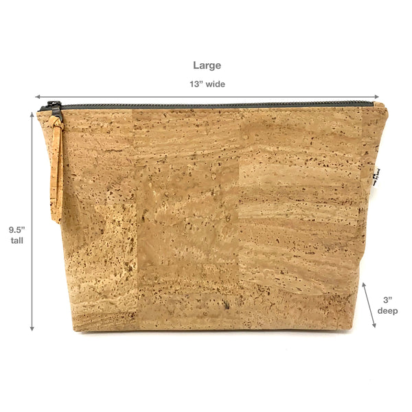 Slim Zip Pouch Sustainable Cork - 3 Sizes