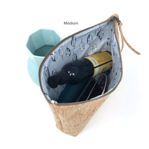 Slim Zip Pouch Sustainable Cork - 3 Sizes