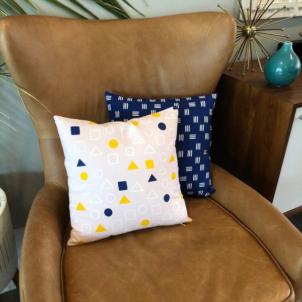 Throw Pillow Cover Pink Geometry