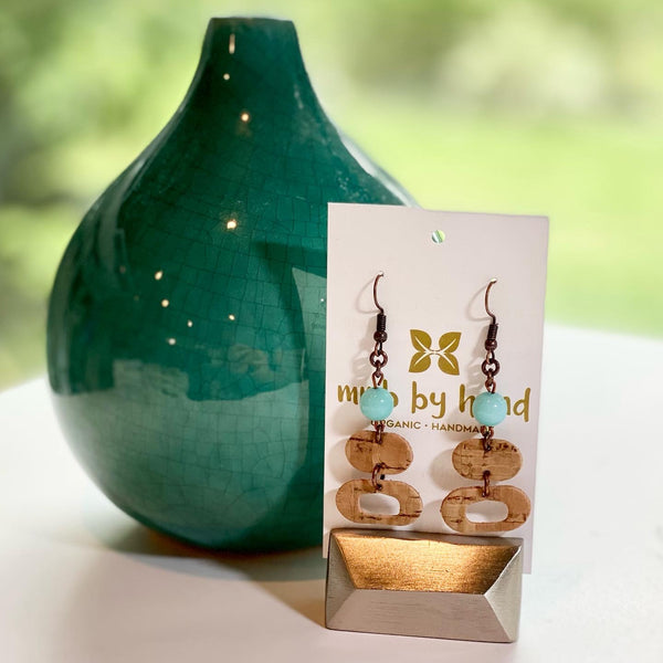 Cork + Bead Earrings