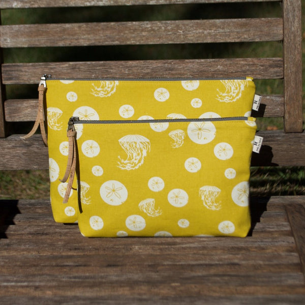 Slim Zip Pouch Gold Whitehaven - 3 Sizes