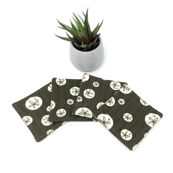 Coasters Set of 4 Charley Harper Brown Sand Dollars