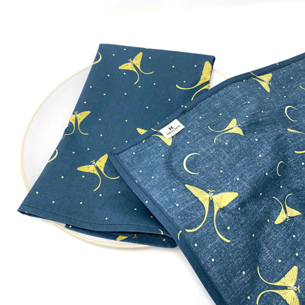 Organic Napkins - Set of 4 Charley Harper Luna Moth Flight