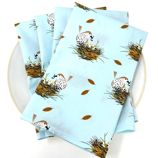Organic Napkins - Set of 4 Charley Harper Chorus Line
