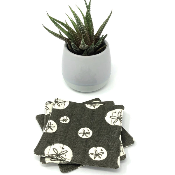 Coasters Set of 4 Charley Harper Brown Sand Dollars