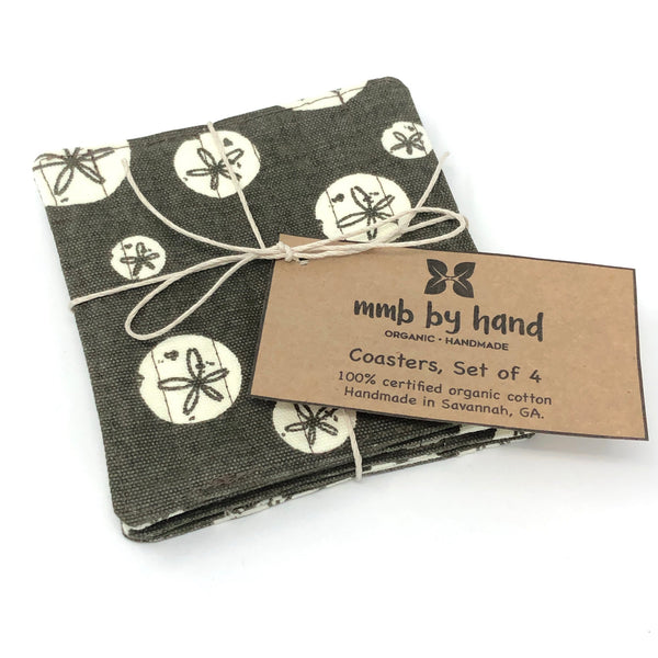 Coasters Set of 4 Charley Harper Brown Sand Dollars