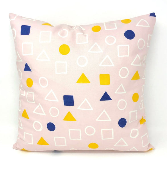Throw Pillow Cover Pink Geometry