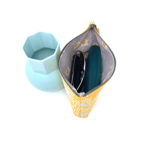 Slim Zip Pouch Gold Whitehaven - 3 Sizes