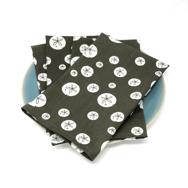 Organic Napkins - Set of 4 Charley Harper Brown Sand Dollars