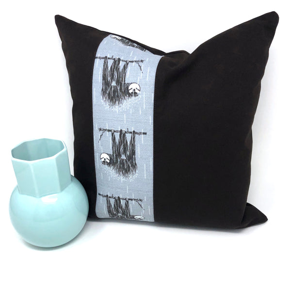 Throw Pillow Cover Charley Harper Barkcloth SLOTHS!