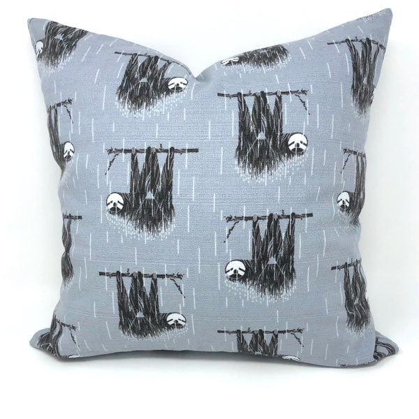 Throw Pillow Cover Charley Harper Barkcloth SLOTHS!