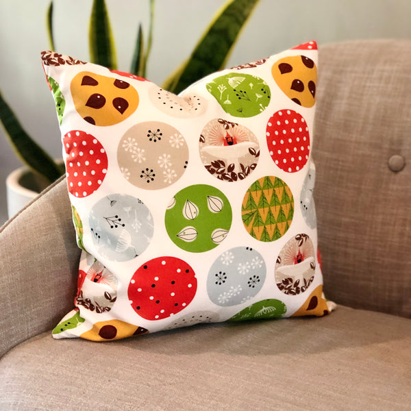 Throw Pillow Cover Charley Harper Mod Ornaments