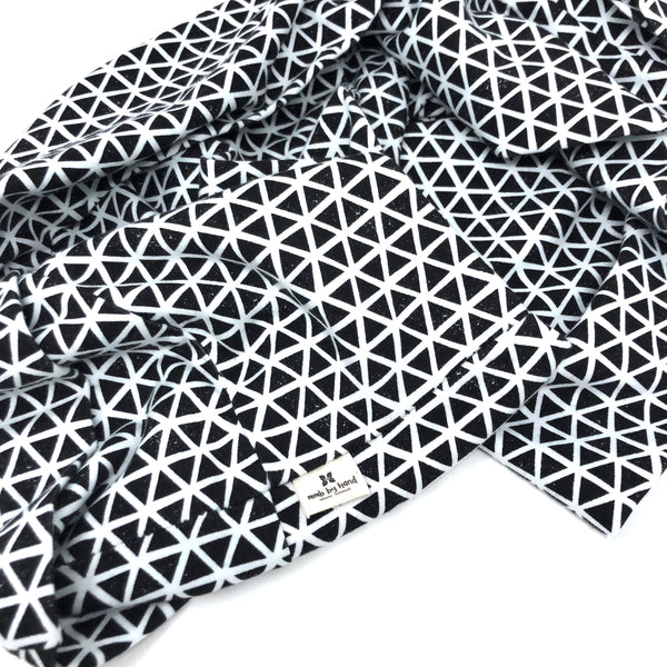 Infinity Scarf Black Triangles Knit