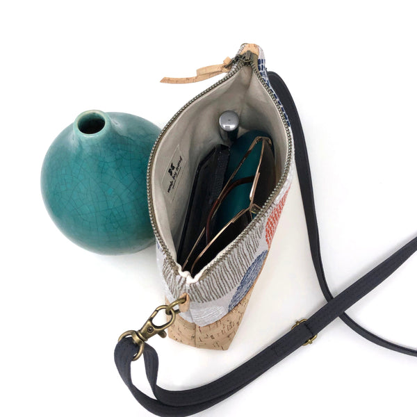 Organic & Cork Mini Crossbody - Pink Mountain