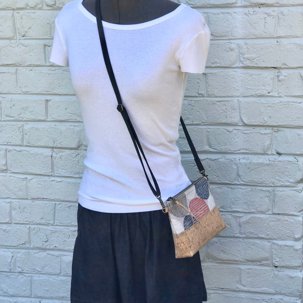Organic & Cork Mini Crossbody - Ligonberries Blush