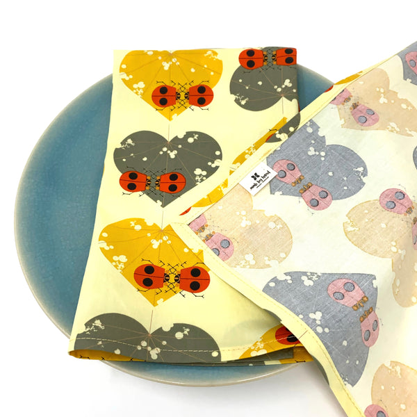 Organic Napkins - Set of 4 Charley Harper Ladybug Lovers