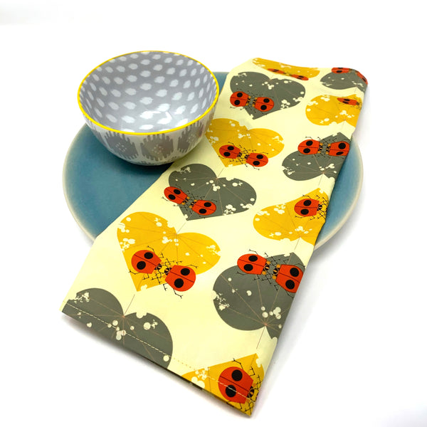 Organic Napkins - Set of 4 Charley Harper Ladybug Lovers