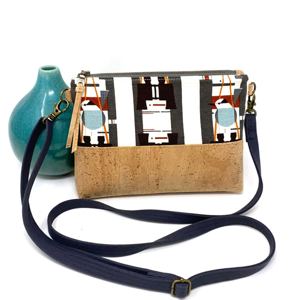 Organic & Cork Mini Crossbody - Charley Harper Prints