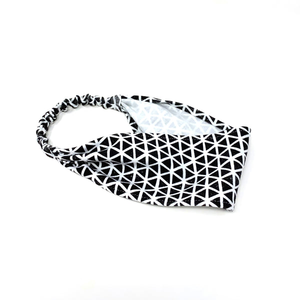 Organic Headband Black Triangles