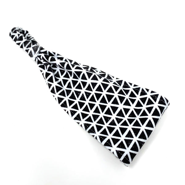 Organic Headband Black Triangles