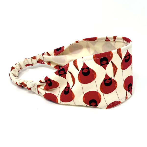 Organic Headband Charley Harper Cardinals
