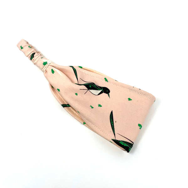 Organic Headband Charley Harper Black-Billed Magpie
