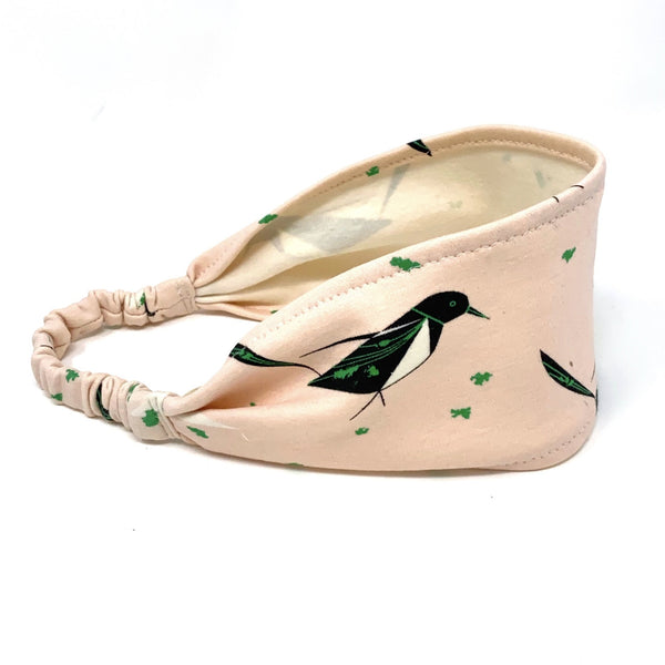 Organic Headband Charley Harper Black-Billed Magpie