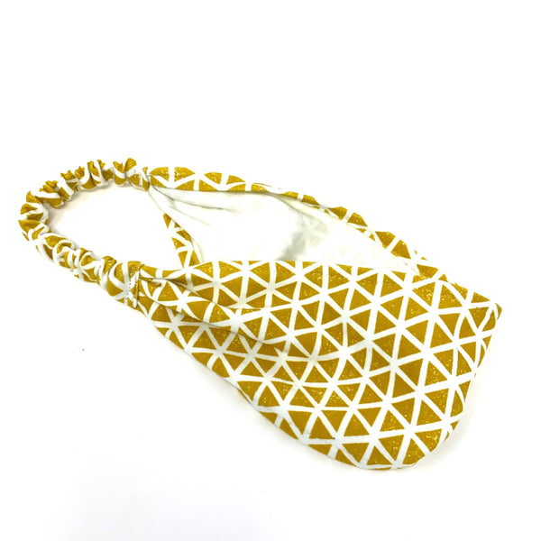 Organic Headband Citron Triangles
