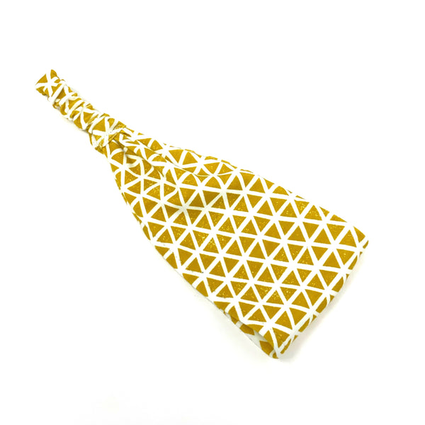 Organic Headband Citron Triangles