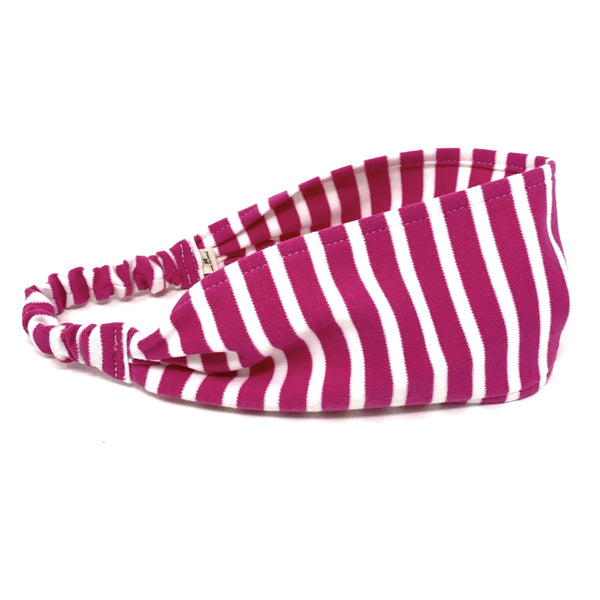 Organic Headband Pink Stripes