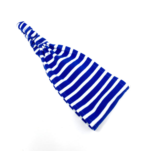 Organic Headband Blue Stripes