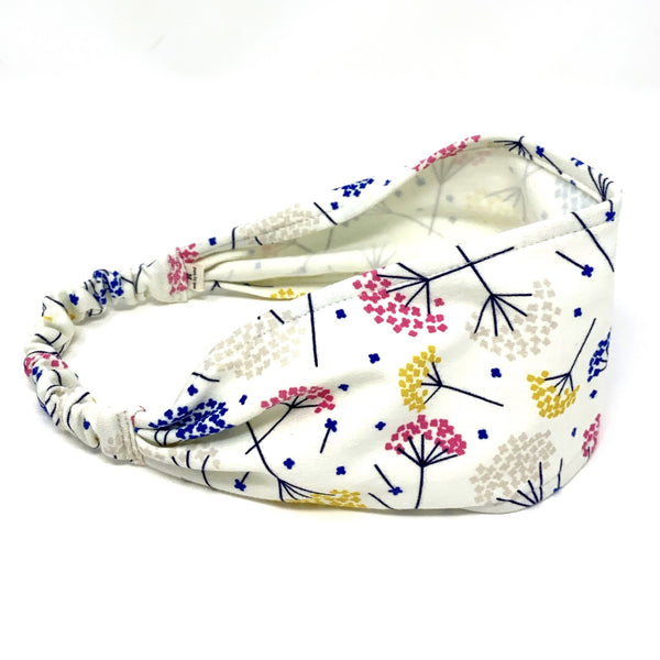 Organic Headband Ivory Flowers