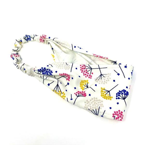 Organic Headband Ivory Flowers