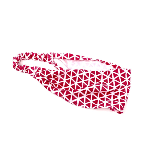 Organic Headband Pink Triangles