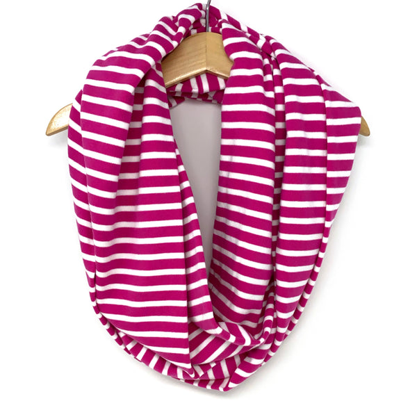 Infinity Scarf Pink Stripes