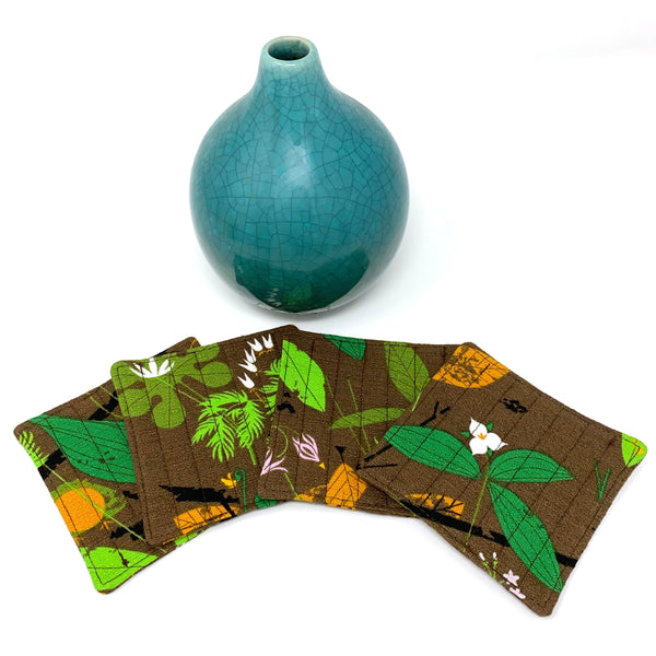 Coasters Set of 4 Charley Harper Spring Wildflowers