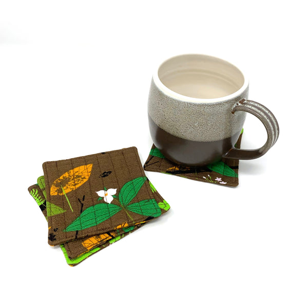 Coasters Set of 4 Charley Harper Spring Wildflowers