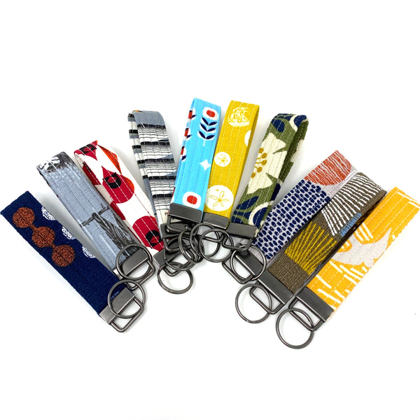 Organic Cotton Key Fobs - Choose Print