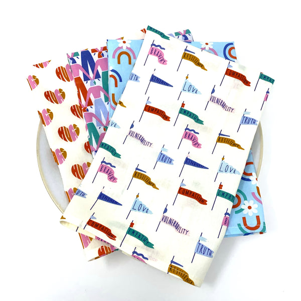 Organic Napkins - Set of 4 Universal Love
