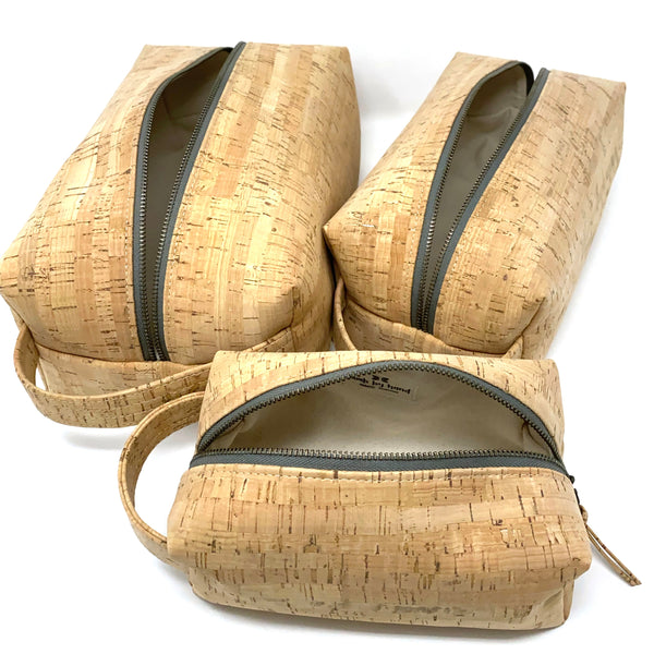 Sustainable Cork Dopp Kit/Toiletry Bag - 3 Sizes