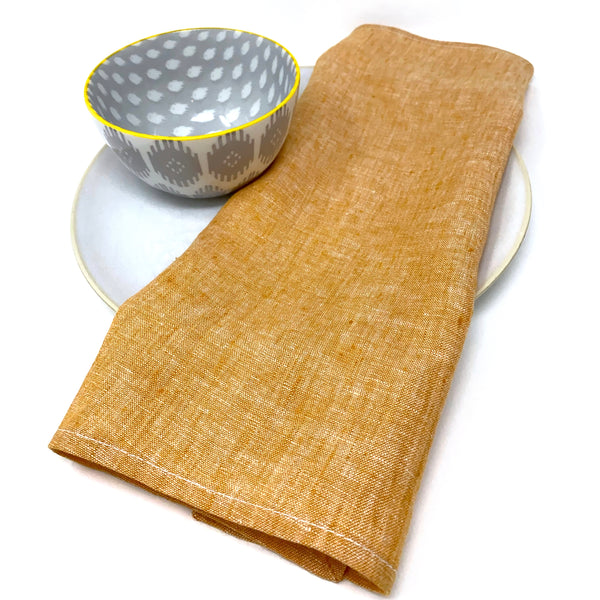Organic Linen Napkins - Set of 4 Sunset