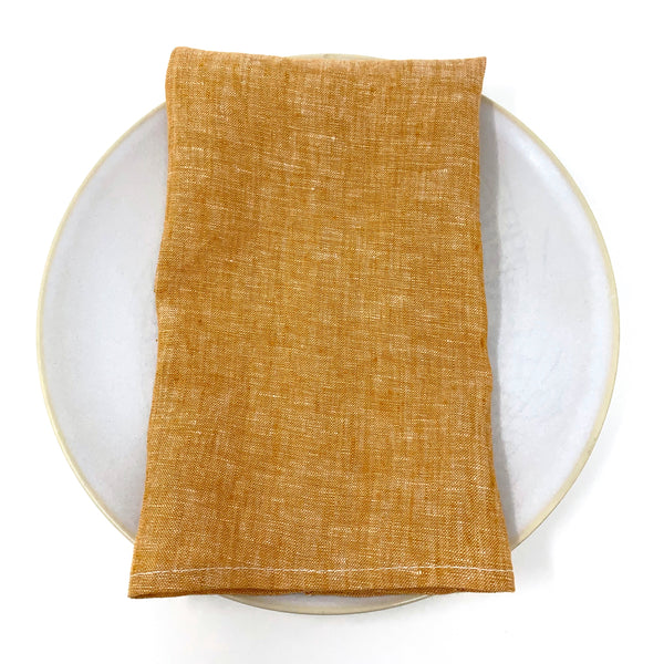 Organic Linen Napkins - Set of 4 Sunset