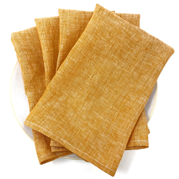 Organic Linen Napkins - Set of 4 Sunset