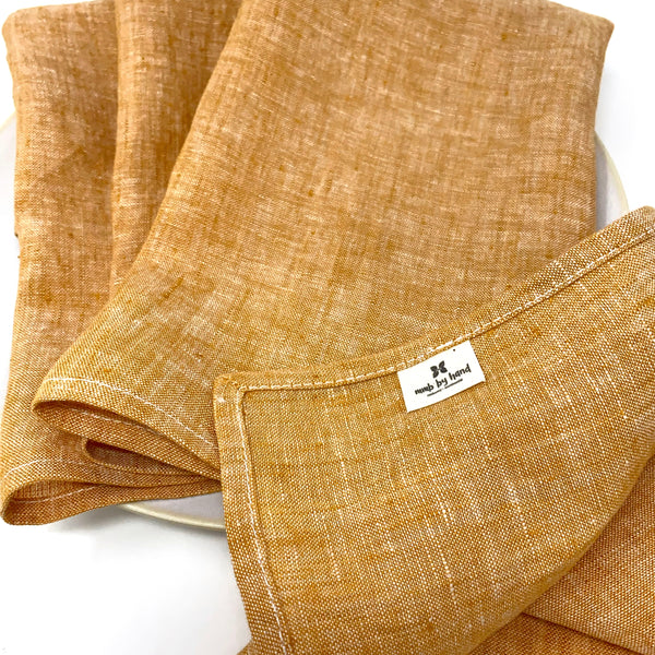 Organic Linen Napkins - Set of 4 Sunset