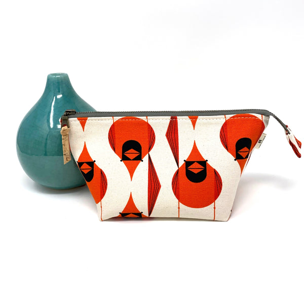 Open Wide Pouch Charley Harper Cardinal Stagger - 3 Sizes